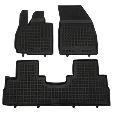 Omoda 9 (2025+) Super Hybrid (PHEV) λαστιχένια μαύρα πατάκια σκαφάκια Rezaw Plast - 3τμχ