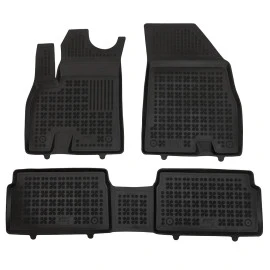 Omoda E5 (2024+) EV (BEV) λαστιχένια μαύρα πατάκια σκαφάκια Rezaw Plast - 3τμχ