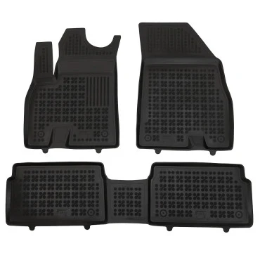 Omoda E5 (2024+) EV (BEV) λαστιχένια μαύρα πατάκια σκαφάκια Rezaw Plast - 3τμχ