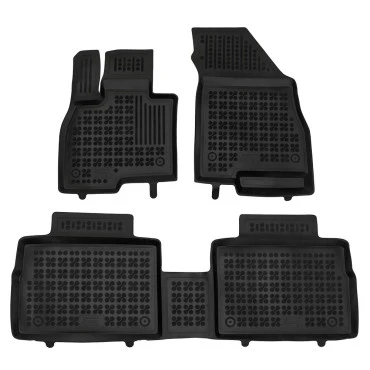 JAECOO 7 (2023+) Offroad/Urban versions (AWD) except Super Hybrid (PHEV) λαστιχένια μαύρα πατάκια σκαφάκια Rezaw Plast - 3τμχ