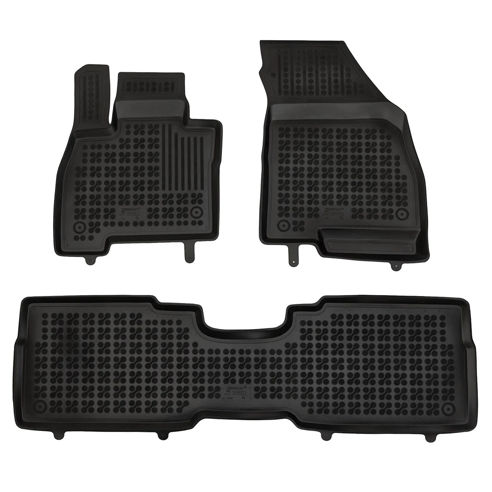 JAECOO 7 (2025+) Super Hybrid (PHEV) λαστιχένια μαύρα πατάκια σκαφάκια Rezaw Plast - 3τμχ