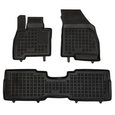 JAECOO 7 (2025+) Super Hybrid (PHEV) λαστιχένια μαύρα πατάκια σκαφάκια Rezaw Plast - 3τμχ