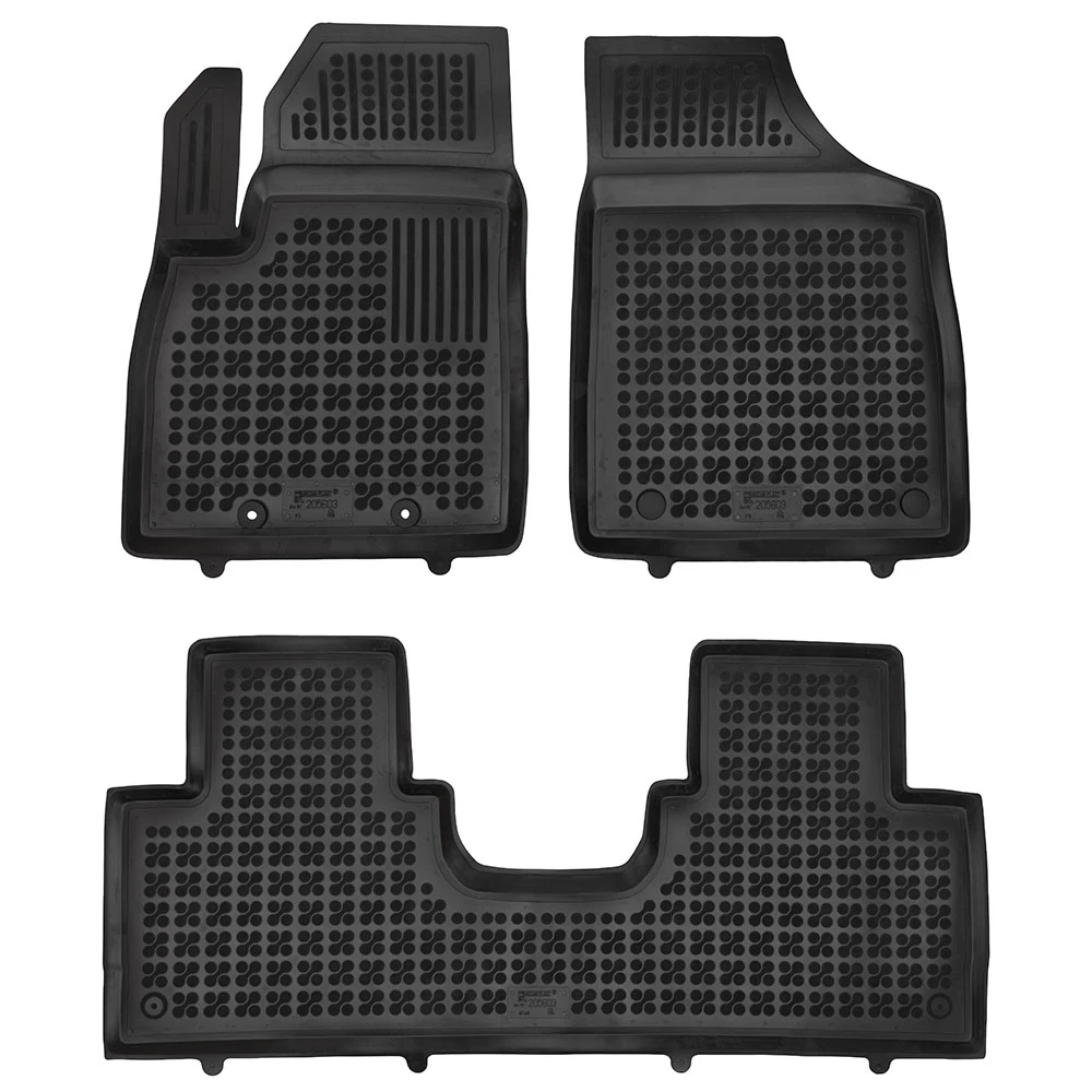 Forthing T-Five (2025+) λαστιχένια μαύρα πατάκια σκαφάκια Rezaw Plast - 3τμχ