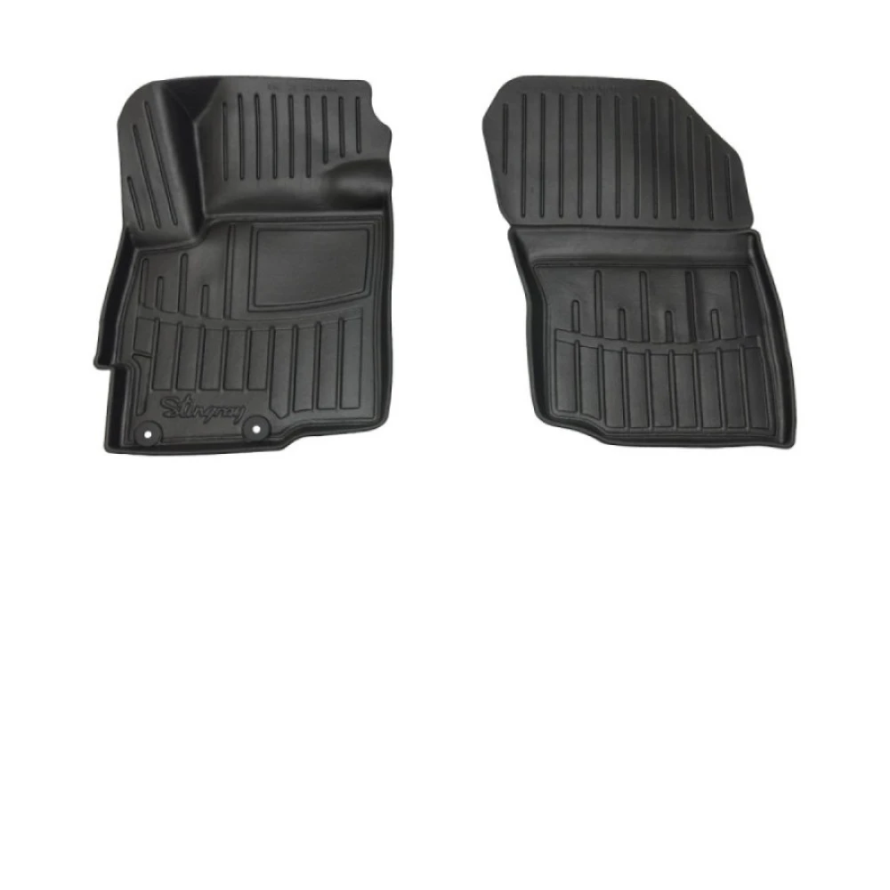 Citroen C4 Aircross (2012-2017) / Mitsubishi ASX (2010-2021) / Mitsubishi Outlander (2012-2021) / Peugeot 4008 (2012-2016) λαστιχένια μαύρα πατάκια σκαφάκια RACE AXION - 2τμχ