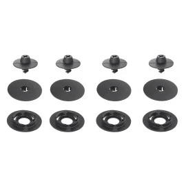 Κουμπώματα Rezaw Plast Universal για δάπεδο vinyl μαύρα με βίδα - 4τμχ. για 2 πατάκια