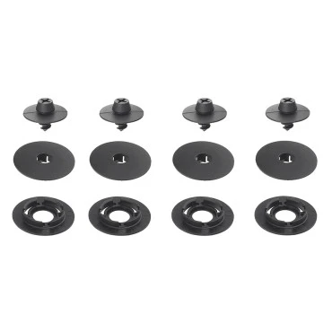 Κουμπώματα Rezaw Plast Universal για δάπεδο vinyl μαύρα με βίδα - 4τμχ. για 2 πατάκια