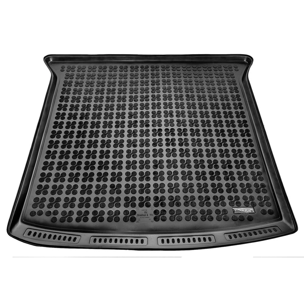 VW Sharan / Seat Alhambra (2010+) 7 θέσεις, με την τρίτη σειρά διπλωμένη πατάκι πορτ μπαγκάζ λαστιχένιο μαύρο σκαφάκι Rezaw Plast - 1τμχ