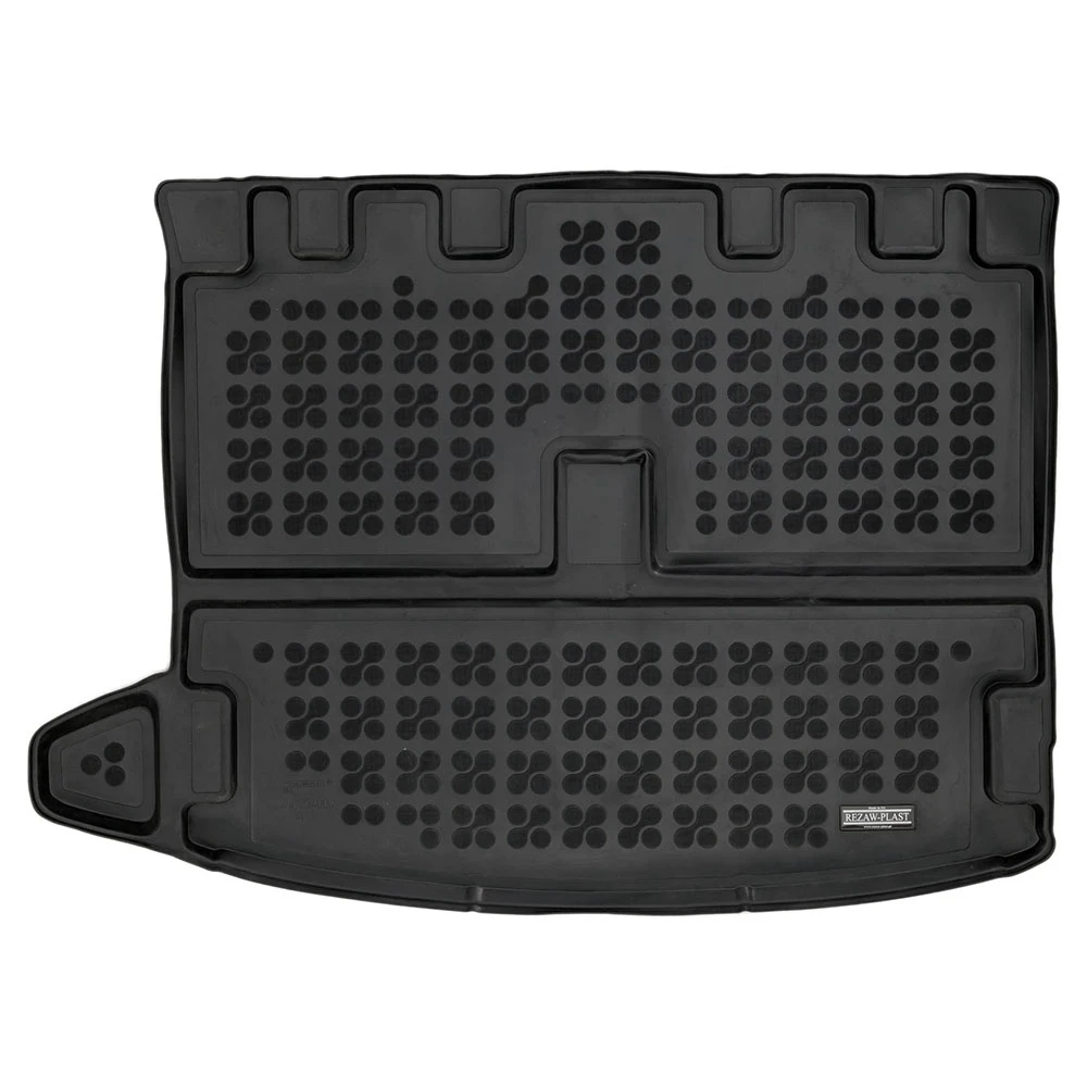 Dacia Jogger (2021+) with one floor on the trunk 5 passenger, 7 passenger (with the third row of seats folded and unfolded) πατάκι πορτ μπαγκάζ λαστιχένιο μαύρο σκαφάκι Rezaw Plast - 1τμχ