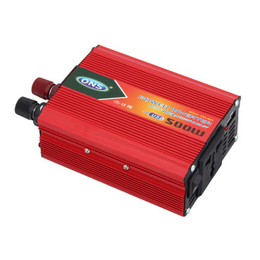 Inverter αυτοκινήτου ONS 500W για μετατροπή 12V DC σε 220V AC με 1xUSB