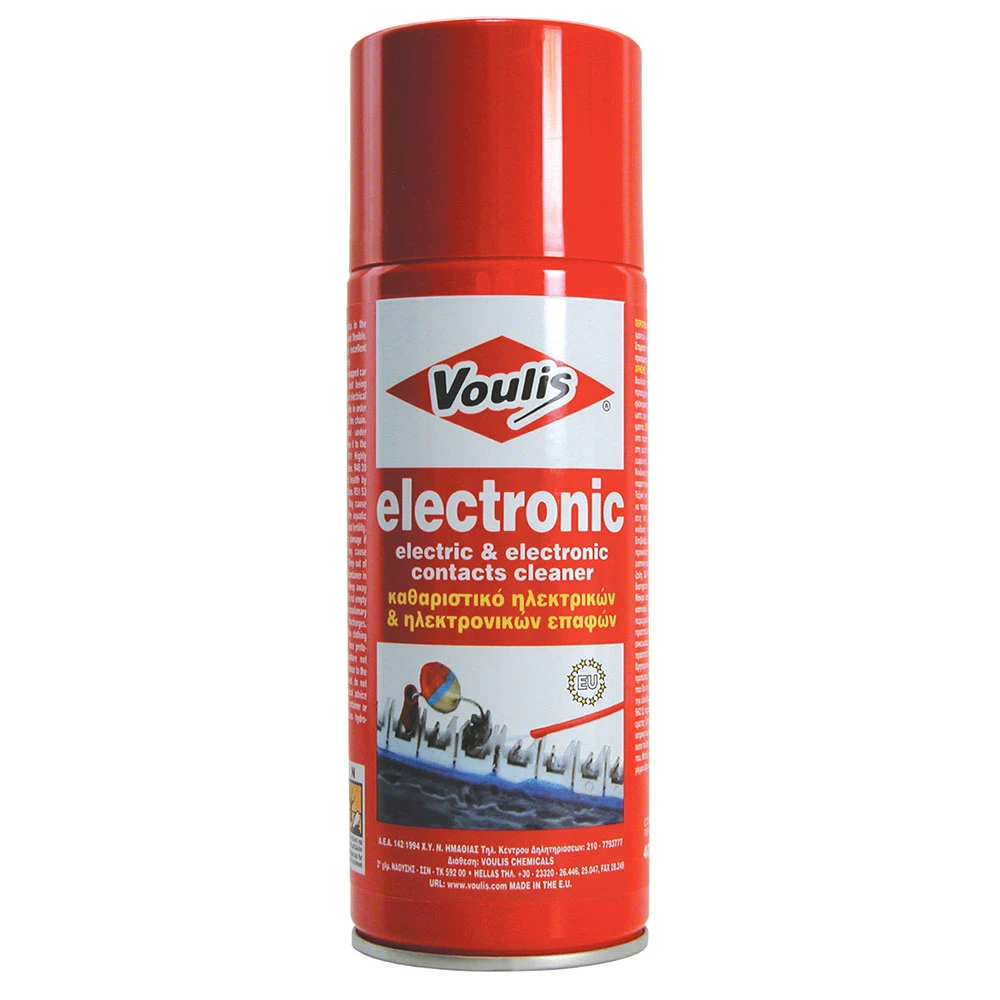 Voulis electronic καθαριστικό ηλεκτρικών & ηλεκτρονικών επαφών 400ml Voulis electronic καθαριστικό ηλεκτρικών & ηλεκτρονικών επαφών 400ml