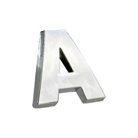 Αυτοκόλλητo γράμμα χρωμίου 3D "A" 2,7x2,5cm 1τμχ Αυτοκόλλητo γράμμα χρωμίου 3D "A" 2,7x2,5cm 1τμχ