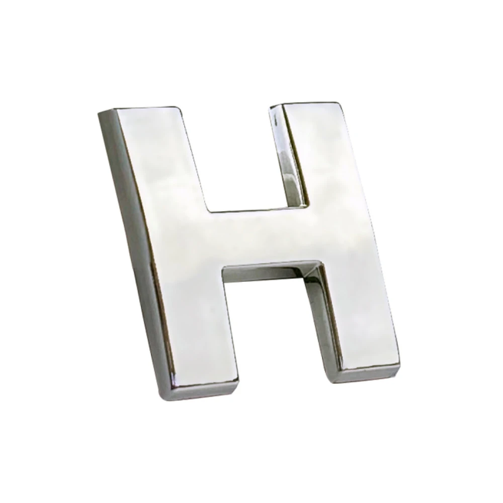 Αυτοκόλλητo γράμμα χρωμίου 3D "H" 2,7x2,5cm 1τμχ Αυτοκόλλητo γράμμα χρωμίου 3D "H" 2,7x2,5cm 1τμχ