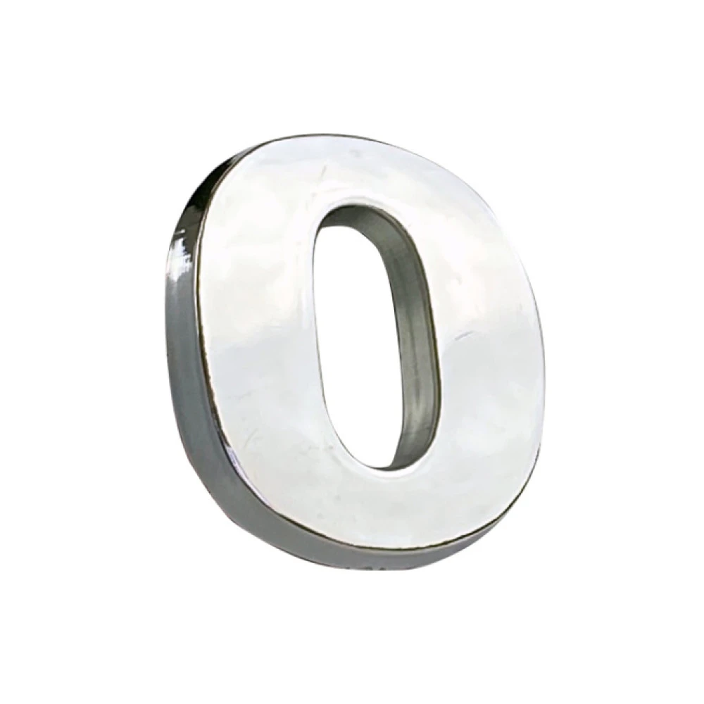 Αυτοκόλλητo γράμμα χρωμίου 3D "O" 2,7x2,5cm 1τμχ Αυτοκόλλητo γράμμα χρωμίου 3D "O" 2,7x2,5cm 1τμχ