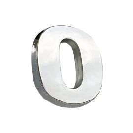 Αυτοκόλλητo γράμμα χρωμίου 3D "O" 2,7x2,5cm 1τμχ Αυτοκόλλητo γράμμα χρωμίου 3D "O" 2,7x2,5cm 1τμχ