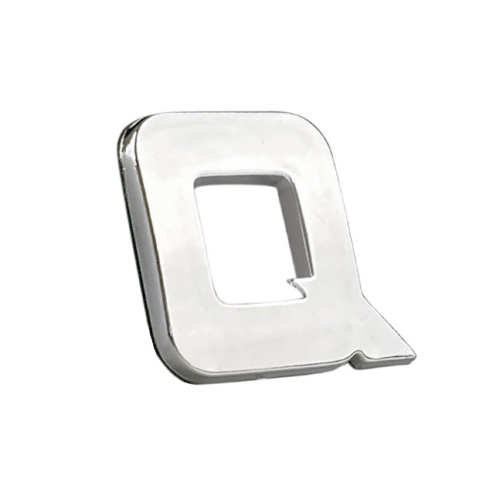 Αυτοκόλλητo γράμμα χρωμίου 3D "Q" 2,7x2,5cm 1τμχ Αυτοκόλλητo γράμμα χρωμίου 3D "Q" 2,7x2,5cm 1τμχ