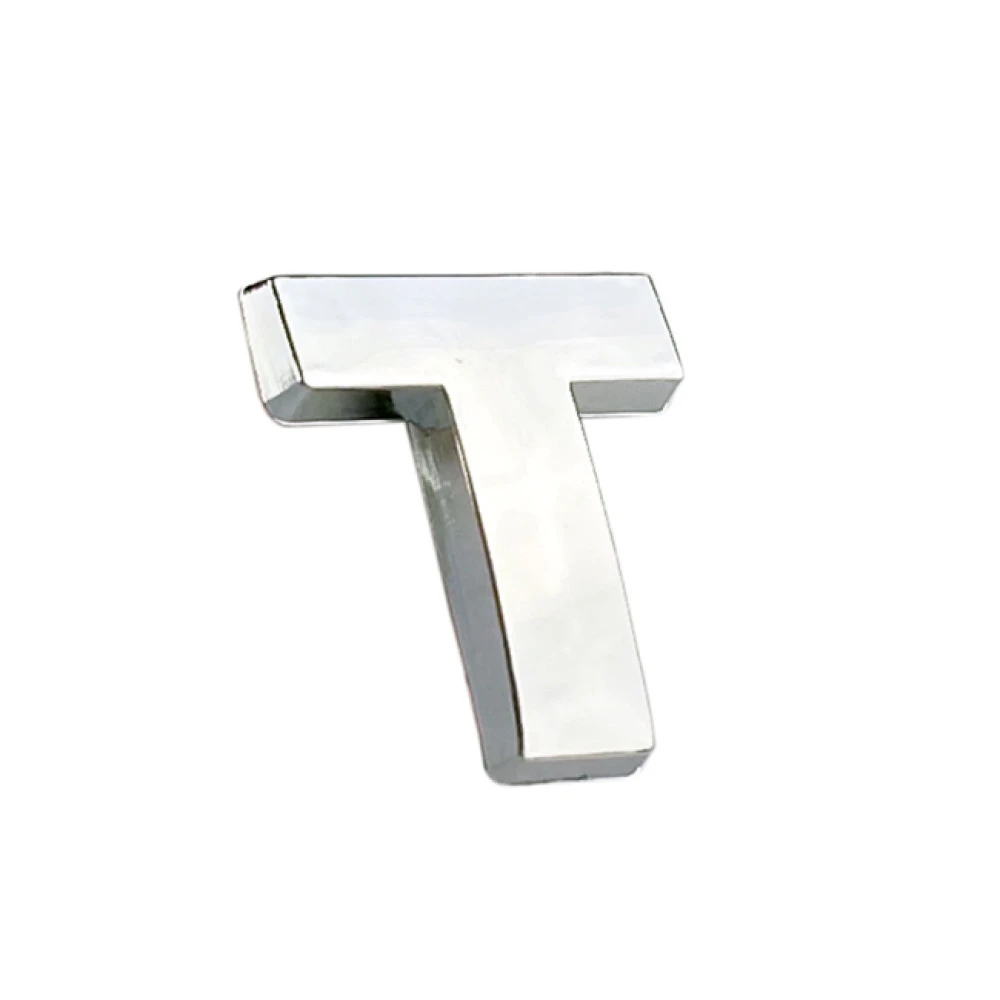 Αυτοκόλλητo γράμμα χρωμίου 3D "T" 2,7x2,5cm 1τμχ Αυτοκόλλητo γράμμα χρωμίου 3D "T" 2,7x2,5cm 1τμχ