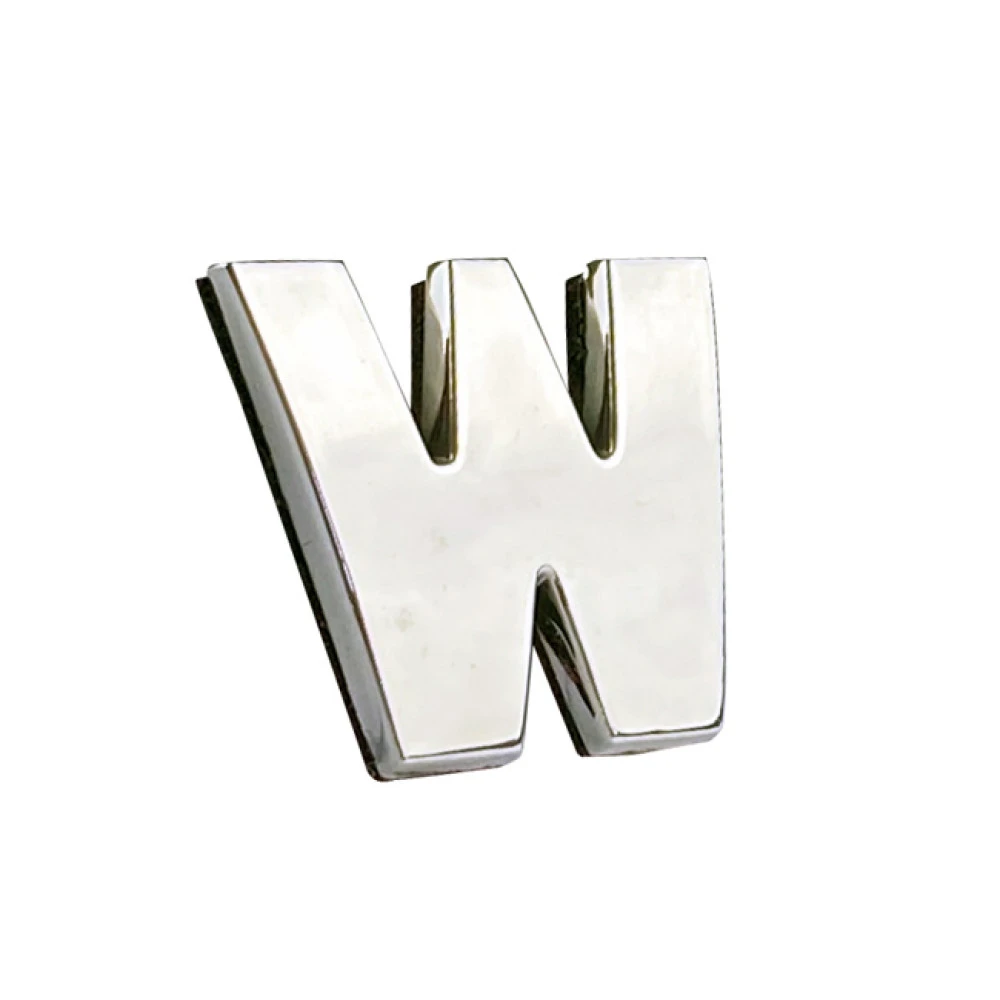 Αυτοκόλλητo γράμμα χρωμίου 3D "W" 2,7x2,5cm 1τμχ Αυτοκόλλητo γράμμα χρωμίου 3D "W" 2,7x2,5cm 1τμχ