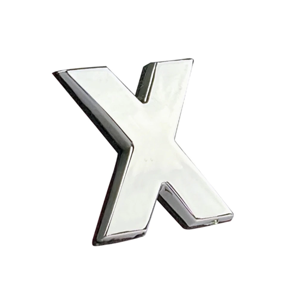 Αυτοκόλλητo γράμμα χρωμίου 3D "X" 2,7x2,5cm 1τμχ Αυτοκόλλητo γράμμα χρωμίου 3D "X" 2,7x2,5cm 1τμχ