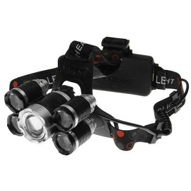 GloboStar 05998 πανίσχυρος φακός κεφαλής LED CREE XML2-T6 CHIP ασημί επαναφορτιζόμενος 5000 Lumen 5200mAh  GloboStar 05998 πανίσχυρος φακός κεφαλής LED CREE XML2-T6 CHIP ασημί επαναφορτιζόμενος 5000 Lumen 5200mAh