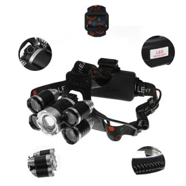 GloboStar 05998 πανίσχυρος φακός κεφαλής LED CREE XML2-T6 CHIP ασημί επαναφορτιζόμενος 5000 Lumen 5200mAh  GloboStar 05998 πανίσχυρος φακός κεφαλής LED CREE XML2-T6 CHIP ασημί επαναφορτιζόμενος 5000 Lumen 5200mAh