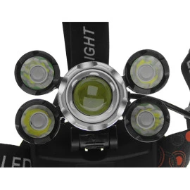 GloboStar 05998 πανίσχυρος φακός κεφαλής LED CREE XML2-T6 CHIP ασημί επαναφορτιζόμενος 5000 Lumen 5200mAh  GloboStar 05998 πανίσχυρος φακός κεφαλής LED CREE XML2-T6 CHIP ασημί επαναφορτιζόμενος 5000 Lumen 5200mAh