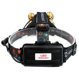 GloboStar 05999 πανίσχυρος φακός κεφαλής LED CREE XML2-T6 CHIP χρυσό επαναφορτιζόμενος 5000 Lumen 5200mAh  GloboStar 05999 πανίσχυρος φακός κεφαλής LED CREE XML2-T6 CHIP χρυσό επαναφορτιζόμενος 5000 Lumen 5200mAh