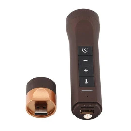 GloboStar 06207 LED φακός επαναφορτιζόμενος 8W 800lm καφέ POWERBANK με βάση στήριξης ποδηλάτου και υποδοχές SD Card - USB με ηχείο 3W Bluetooth  GloboStar 06207 LED φακός επαναφορτιζόμενος 8W 800lm καφέ POWERBANK με βάση στήριξης ποδηλάτου και υποδοχές SD Card - USB με ηχείο 3W Bluetooth