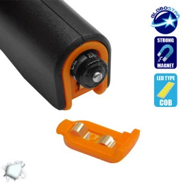 GloboStar 07011 Mini φορητός φακός PEN COB LED πορτοκαλί χρώμα  GloboStar 07011 Mini φορητός φακός PEN COB LED πορτοκαλί χρώμα