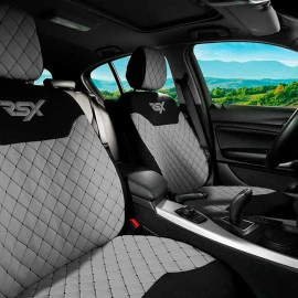 Ημικαλύμματα καθισμάτων αυτοκινήτου Otom RSX Sport ύφασμα κεντητό καπιτονέ Γκρι με μαύρη ραφή RSXL-103 2τμχ  Ημικαλύμματα καθισμάτων αυτοκινήτου Otom RSX Sport ύφασμα κεντητό καπιτονέ Γκρι με μαύρη ραφή RSXL-103 2τμχ