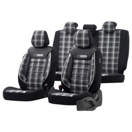 Καλύμματα αυτοκινήτου Otom GTI sports design universal Jacquard / Lacost / δερματίνη σετ εμπρός / πίσω μαύρο - γκρι GTI-807 11 τεμάχια Καλύμματα αυτοκινήτου Otom GTI sports design universal Jacquard / Lacost / δερματίνη σετ εμπρός / πίσω μαύρο - γκρι GTI-807 11 τεμάχια