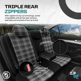 Καλύμματα αυτοκινήτου Otom GTI sports design universal Jacquard / Lacost / δερματίνη σετ εμπρός / πίσω μαύρο - γκρι GTI-807 11 τεμάχια Καλύμματα αυτοκινήτου Otom GTI sports design universal Jacquard / Lacost / δερματίνη σετ εμπρός / πίσω μαύρο - γκρι GTI-807 11 τεμάχια