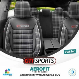 Καλύμματα αυτοκινήτου Otom GTI sports design universal Jacquard / Lacost / δερματίνη σετ εμπρός / πίσω μαύρο - γκρι GTI-807 11 τεμάχια Καλύμματα αυτοκινήτου Otom GTI sports design universal Jacquard / Lacost / δερματίνη σετ εμπρός / πίσω μαύρο - γκρι GTI-807 11 τεμάχια