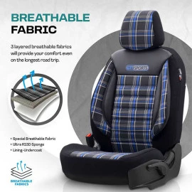 Καλύμματα αυτοκινήτου Otom GTI sports design universal jacquard / lacost / δερματίνη σετ εμπρός / πίσω μαύρο - μπλε GTI-803 11 τεμάχια Καλύμματα αυτοκινήτου Otom GTI sports design universal jacquard / lacost / δερματίνη σετ εμπρός / πίσω μαύρο - μπλε GTI-803 11 τεμάχια