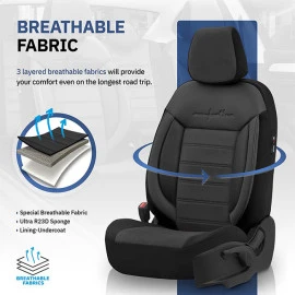 Καλύμματα αυτοκινήτου Otom comfortline design universal sued / rachel / δερματίνη σετ εμπρός / πίσω μαύρο CMF-209 11 τεμάχια Καλύμματα αυτοκινήτου Otom comfortline design universal sued / rachel / δερματίνη σετ εμπρός / πίσω μαύρο CMF-209 11 τεμάχια