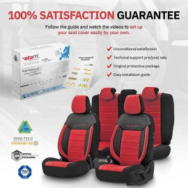 Καλύμματα αυτοκινήτου Otom comfortline design universal sued / rachel / δερματίνη σετ εμπρός / πίσω μαύρο - κόκκινο CMF-207 11 τεμάχια Καλύμματα αυτοκινήτου Otom comfortline design universal sued / rachel / δερματίνη σετ εμπρός / πίσω μαύρο - κόκκινο CMF-207 11 τεμάχια