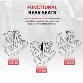 Καλύμματα αυτοκινήτου Otom comfortline design universal sued / rachel / δερματίνη σετ εμπρός / πίσω μαύρο - κόκκινο CMF-207 11 τεμάχια Καλύμματα αυτοκινήτου Otom comfortline design universal sued / rachel / δερματίνη σετ εμπρός / πίσω μαύρο - κόκκινο CMF-207 11 τεμάχια