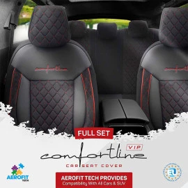 Καλύμματα αυτοκινήτου Otom comfortline VIP design universal sued / rachel / δερματίνη καπιτονέ σετ εμπρός / πίσω μαύρο με κόκκινο κέντημα CMV-231 11 τεμάχια Καλύμματα αυτοκινήτου Otom comfortline VIP design universal sued / rachel / δερματίνη καπιτονέ σετ εμπρός / πίσω μαύρο με κόκκινο κέντημα CMV-231 11 τεμάχια