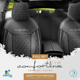 Καλύμματα αυτοκινήτου Otom comfortline VIP design universal sued / rachel / δερματίνη καπιτονέ σετ εμπρός / πίσω μαύρο με άσπρο κέντημα CMV-232 11 τεμάχια Καλύμματα αυτοκινήτου Otom comfortline VIP design universal sued / rachel / δερματίνη καπιτονέ σετ εμπρός / πίσω μαύρο με άσπρο κέντημα CMV-232 11 τεμάχια