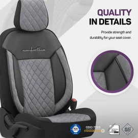 Καλύμματα αυτοκινήτου Otom Comfortline VIP Design Universal Sued / Rachel / δερματίνη καπιτονέ σετ εμπρός / πίσω μαύρο - γκρι CMV-233 11τμχ Καλύμματα αυτοκινήτου Otom Comfortline VIP Design Universal Sued / Rachel / δερματίνη καπιτονέ σετ εμπρός / πίσω μαύρο - γκρι CMV-233 11τμχ