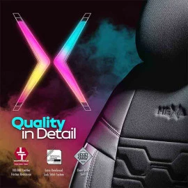 Καλύμματα αυτοκινήτου Otom Hexa design universal jacquard / rachel / δερματίνη σετ εμπρός / πίσω μαύρο - γκρι HEX-2805 11 τεμάχια Καλύμματα αυτοκινήτου Otom Hexa design universal jacquard / rachel / δερματίνη σετ εμπρός / πίσω μαύρο - γκρι HEX-2805 11 τεμάχια