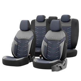 Καλύμματα αυτοκινήτου Otom reflective design universal Jacquard / Rachel / δερματίνη σετ εμπρός / πίσω μαύρο με μπλε ραφή RFL-2604 11 τεμάχια Καλύμματα αυτοκινήτου Otom reflective design universal Jacquard / Rachel / δερματίνη σετ εμπρός / πίσω μαύρο με μπλε ραφή RFL-2604 11 τεμάχια