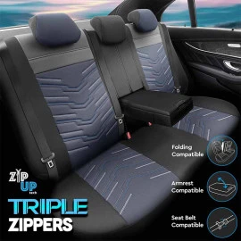 Καλύμματα αυτοκινήτου Otom reflective design universal Jacquard / Rachel / δερματίνη σετ εμπρός / πίσω μαύρο με μπλε ραφή RFL-2604 11 τεμάχια Καλύμματα αυτοκινήτου Otom reflective design universal Jacquard / Rachel / δερματίνη σετ εμπρός / πίσω μαύρο με μπλε ραφή RFL-2604 11 τεμάχια