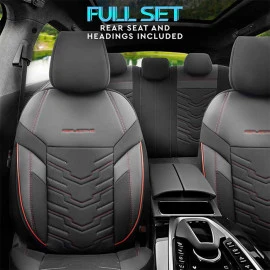 Καλύμματα αυτοκινήτου Otom reflective design universal jacquard / rachel / δερματίνη σετ εμπρός / πίσω μαύρο με κόκκινη ραφή RFL-2601 11 τεμάχια Καλύμματα αυτοκινήτου Otom reflective design universal jacquard / rachel / δερματίνη σετ εμπρός / πίσω μαύρο με κόκκινη ραφή RFL-2601 11 τεμάχια