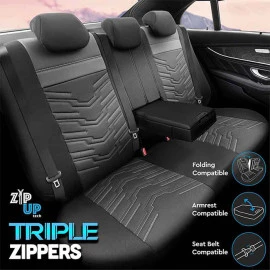 Καλύμματα αυτοκινήτου Otom reflective design universal jacquard / rachel / δερματίνη σετ εμπρός / πίσω μαύρο με άσπρη ραφή RFL-2602 11 τεμάχια Καλύμματα αυτοκινήτου Otom reflective design universal jacquard / rachel / δερματίνη σετ εμπρός / πίσω μαύρο με άσπρη ραφή RFL-2602 11 τεμάχια