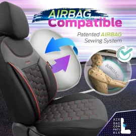 Καλύμματα αυτοκινήτου Otom carbon design universal jacquard / rachel / δερματίνη σετ εμπρός / πίσω μαύρο - κόκκινο CRB-3402 11 τεμάχια Καλύμματα αυτοκινήτου Otom carbon design universal jacquard / rachel / δερματίνη σετ εμπρός / πίσω μαύρο - κόκκινο CRB-3402 11 τεμάχια