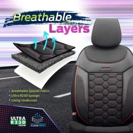 Καλύμματα αυτοκινήτου Otom carbon design universal jacquard / rachel / δερματίνη σετ εμπρός / πίσω μαύρο - κόκκινο CRB-3402 11 τεμάχια Καλύμματα αυτοκινήτου Otom carbon design universal jacquard / rachel / δερματίνη σετ εμπρός / πίσω μαύρο - κόκκινο CRB-3402 11 τεμάχια