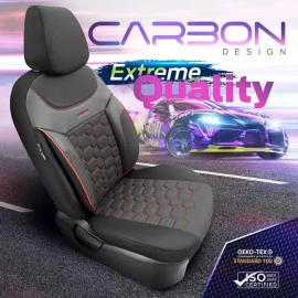 Καλύμματα αυτοκινήτου Otom carbon design universal jacquard / rachel / δερματίνη σετ εμπρός / πίσω μαύρο - κόκκινο CRB-3402 11 τεμάχια Καλύμματα αυτοκινήτου Otom carbon design universal jacquard / rachel / δερματίνη σετ εμπρός / πίσω μαύρο - κόκκινο CRB-3402 11 τεμάχια