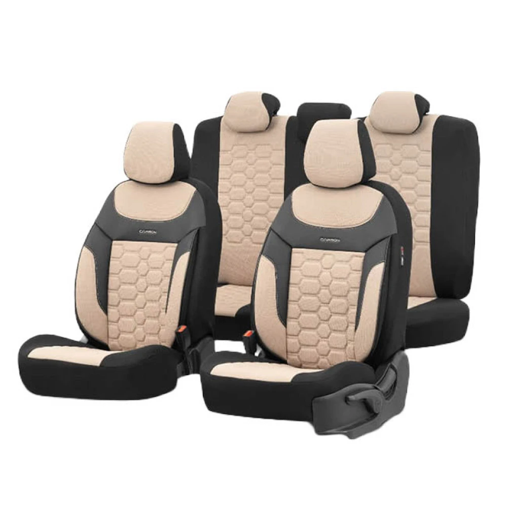Καλύμματα αυτοκινήτου Otom carbon design universal jacquard / rachel / δερματίνη σετ εμπρός / πίσω μπεζ CRB-3403 11 τεμάχια Καλύμματα αυτοκινήτου Otom carbon design universal jacquard / rachel / δερματίνη σετ εμπρός / πίσω μπεζ CRB-3403 11 τεμάχια