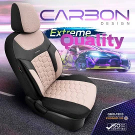 Καλύμματα αυτοκινήτου Otom carbon design universal jacquard / rachel / δερματίνη σετ εμπρός / πίσω μπεζ CRB-3403 11 τεμάχια Καλύμματα αυτοκινήτου Otom carbon design universal jacquard / rachel / δερματίνη σετ εμπρός / πίσω μπεζ CRB-3403 11 τεμάχια