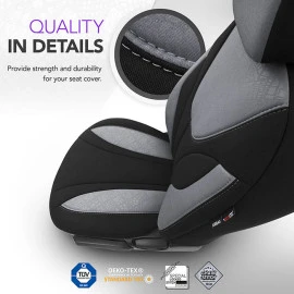 Καλύμματα αυτοκινήτου Otom Ruby Design Universal βαμβακερό ύφασμα Rachel σετ εμπρός / πίσω μαύρο - γκρι RBY-1202 11 τεμαχίων Καλύμματα αυτοκινήτου Otom Ruby Design Universal βαμβακερό ύφασμα Rachel σετ εμπρός / πίσω μαύρο - γκρι RBY-1202 11 τεμαχίων